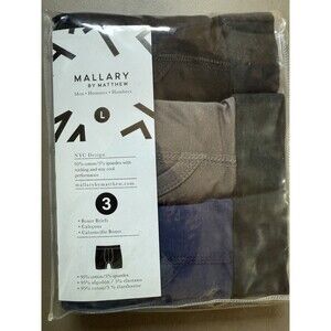 Mallory By Matthew Men’s Boxer Briefs Size Large 3 Pair NEW